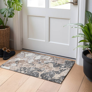 Piper Looms Chantille Abstract ACN1909 Mocha Machine Washable Area Rug Scatter Lifestyle Image Feature