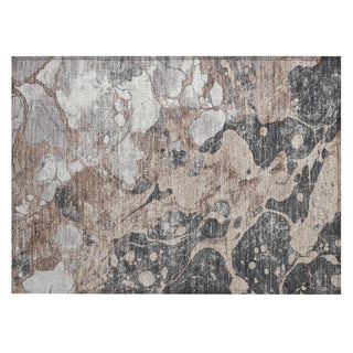 Piper Looms Chantille Abstract ACN1909 Mocha Machine Washable Area Rug Scatter Main Image