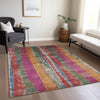 Piper Looms Chantille Stripes ACN1910 Putty Machine Washable Area Rug Lifestyle Image Feature