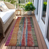 Piper Looms Chantille Stripes ACN1910 Putty Machine Washable Area Rug Runner Outdoor Lifestyle Image Feature