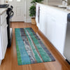 Piper Looms Chantille Stripes ACN1910 Teal Machine Washable Area Rug Runner Lifestyle Image Feature