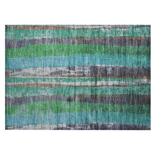 Piper Looms Chantille Stripes ACN1910 Teal Machine Washable Area Rug Scatter Main Image