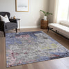 Piper Looms Chantille Abstract ACN1911 Blue Machine Washable Area Rug Lifestyle Image Feature