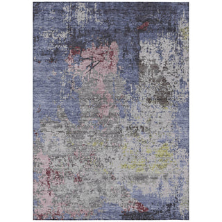 Piper Looms Chantille Abstract ACN1911 Blue Machine Washable Area Rug main image