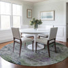 Piper Looms Chantille Abstract ACN1911 Fern Machine Washable Area Rug Round Lifestyle Image Feature