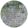 Piper Looms Chantille Abstract ACN1911 Fern Machine Washable Area Rug Round Main Image