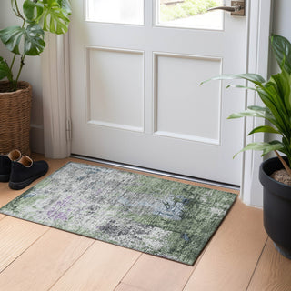 Piper Looms Chantille Abstract ACN1911 Fern Machine Washable Area Rug Scatter Lifestyle Image Feature