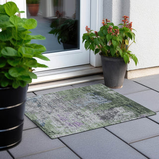 Piper Looms Chantille Abstract ACN1911 Fern Machine Washable Area Rug Scatter Outdoor Lifestyle Image Feature