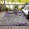 Piper Looms Chantille Abstract ACN1911 Lavender Machine Washable Area Rug Outdoor Lifestyle Image Feature