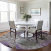 Piper Looms Chantille Abstract ACN1911 Lavender Machine Washable Area Rug Round Lifestyle Image Feature