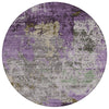 Piper Looms Chantille Abstract ACN1911 Lavender Machine Washable Area Rug Round Main Image