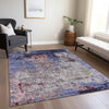 Piper Looms Chantille Abstract ACN1911 Plum Machine Washable Area Rug Lifestyle Image Feature