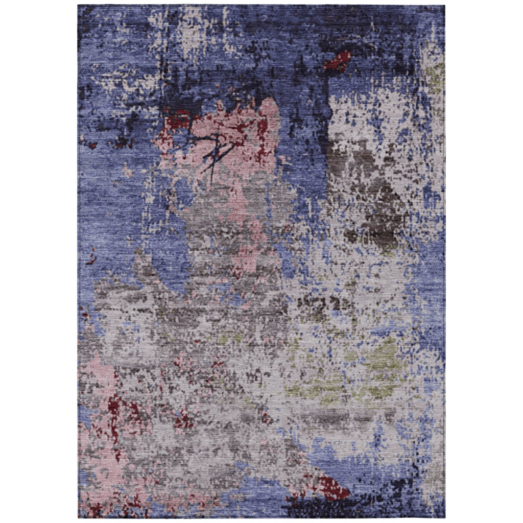 Piper Looms Chantille Abstract ACN1911 Plum Machine Washable Area Rug main image