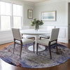 Piper Looms Chantille Abstract ACN1911 Plum Machine Washable Area Rug Round Lifestyle Image Feature
