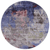 Piper Looms Chantille Abstract ACN1911 Plum Machine Washable Area Rug Round Main Image