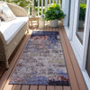 Piper Looms Chantille Abstract ACN1911 Plum Machine Washable Area Rug Runner Outdoor Lifestyle Image Feature