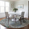 Piper Looms Chantille Abstract ACN1911 Taupe Machine Washable Area Rug Round Lifestyle Image Feature