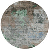 Piper Looms Chantille Abstract ACN1911 Taupe Machine Washable Area Rug Round Main Image