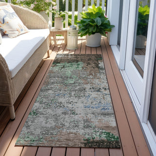 Piper Looms Chantille Abstract ACN1911 Taupe Machine Washable Area Rug Runner Outdoor Lifestyle Image Feature