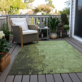 Piper Looms Chantille Abstract ACN1912 Aloe Machine Washable Area Rug Outdoor Lifestyle Image Feature