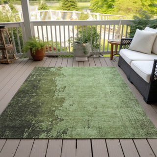 Piper Looms Chantille Abstract ACN1912 Aloe Machine Washable Area Rug Outdoor Lifestyle Image Feature