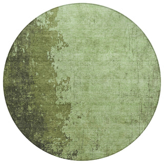 Piper Looms Chantille Abstract ACN1912 Aloe Machine Washable Area Rug Round Main Image