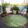 Piper Looms Chantille Abstract ACN1912 Aloe Machine Washable Area Rug Round Outdoor Lifestyle Image Feature