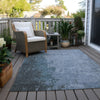 Piper Looms Chantille Abstract ACN1912 Blue Machine Washable Area Rug Outdoor Lifestyle Image Feature