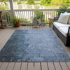 Piper Looms Chantille Abstract ACN1912 Blue Machine Washable Area Rug Outdoor Lifestyle Image Feature