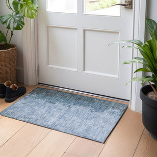 Piper Looms Chantille Abstract ACN1912 Blue Machine Washable Area Rug Scatter Lifestyle Image Feature