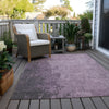 Piper Looms Chantille Abstract ACN1912 Lavender Machine Washable Area Rug Outdoor Lifestyle Image Feature