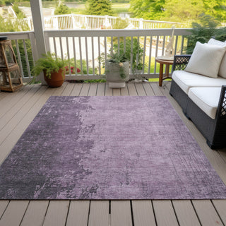 Piper Looms Chantille Abstract ACN1912 Lavender Machine Washable Area Rug Outdoor Lifestyle Image Feature