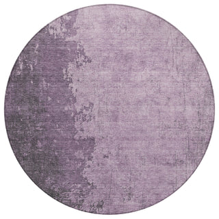 Piper Looms Chantille Abstract ACN1912 Lavender Machine Washable Area Rug Round Main Image
