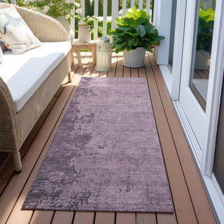 Piper Looms Chantille Abstract ACN1912 Lavender Machine Washable Area Rug Runner Outdoor Lifestyle Image Feature
