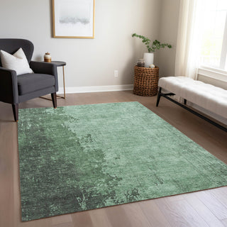 Piper Looms Chantille Abstract ACN1912 Seafoam Machine Washable Area Rug Lifestyle Image Feature
