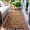 Piper Looms Chantille Abstract ACN1912 Tan Machine Washable Area Rug Runner Outdoor Lifestyle Image Feature