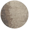 Piper Looms Chantille Abstract ACN1912 Taupe Machine Washable Area Rug Round Main Image