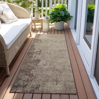 Piper Looms Chantille Abstract ACN1912 Taupe Machine Washable Area Rug Runner Outdoor Lifestyle Image Feature