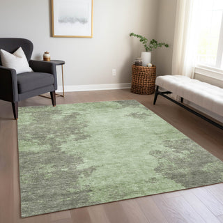 Piper Looms Chantille Abstract ACN1913 Aloe Machine Washable Area Rug Lifestyle Image Feature