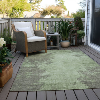 Piper Looms Chantille Abstract ACN1913 Aloe Machine Washable Area Rug Outdoor Lifestyle Image Feature