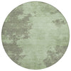 Piper Looms Chantille Abstract ACN1913 Aloe Machine Washable Area Rug Round Main Image