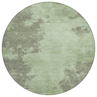 Piper Looms Chantille Abstract ACN1913 Aloe Machine Washable Area Rug Round Main Image