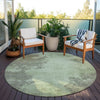 Piper Looms Chantille Abstract ACN1913 Aloe Machine Washable Area Rug Round Outdoor Lifestyle Image Feature