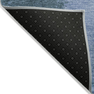 Piper Looms Chantille Abstract ACN1913 Denim Machine Washable Area Rug Backing Image