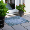 Piper Looms Chantille Abstract ACN1913 Denim Machine Washable Area Rug Scatter Outdoor Lifestyle Image Feature