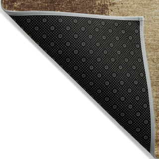 Piper Looms Chantille Abstract ACN1913 Mocha Machine Washable Area Rug Backing Image