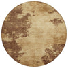 Piper Looms Chantille Abstract ACN1913 Mocha Machine Washable Area Rug Round Main Image
