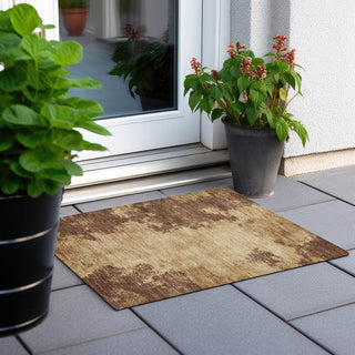 Piper Looms Chantille Abstract ACN1913 Mocha Machine Washable Area Rug Scatter Outdoor Lifestyle Image Feature