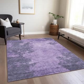 Piper Looms Chantille Abstract ACN1913 Purple Machine Washable Area Rug Lifestyle Image Feature