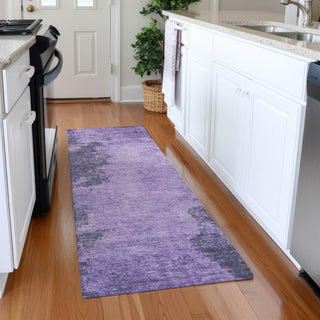 Piper Looms Chantille Abstract ACN1913 Purple Machine Washable Area Rug Runner Lifestyle Image Feature
